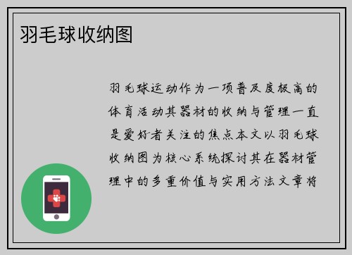 羽毛球收纳图
